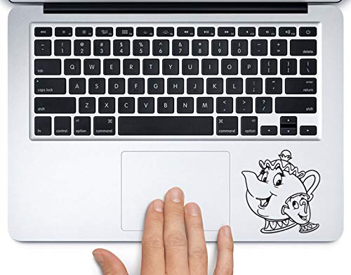 Mrs. Potts and Chip Beauty and the Beast Printed Trackpad Clear Vinyl Decal Sticker Compatible with Apple MacBook Pro Air 11" 12" 13" 15" All Years Laptop Trackpad Keyboard (New 13" Macbook Pro)