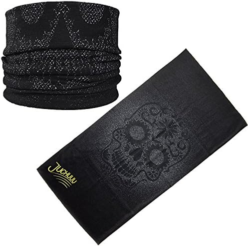 Pirate Bandana Skull (2 pieces) Multifunctional 12 in 1 Headband, Headwear, Face Mask Motorcycle, Balaclava Skull, Skull Scarf, Helmet liner, Polyester Microfiber JUCHUUU