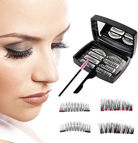 つけまつげ 磁気まつげ 再利用可能 人気 防水 超軽量高級繊維 接着剤不要 40 Offの激安セール 3d極薄 ピンセット付き