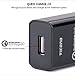 USB Wall Charger with Quick Charge 2.0, TIKONO Quick Charger for Samsung Galaxy S7/S7 Edge/S6 Edge/Plus, Note 5, LG G4 / V10, Moto X, HTC and more | Qualcomm Certified (Black)