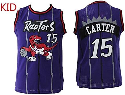 Vince Carter #15 Toronto Raptors Jersey Kids Basketball Jerseys Purple Retro M