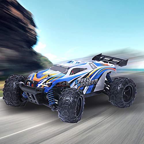 Hot High Speed Off Road Remote Control Car 45 KM/h 1:18 2.4G Four-Wheel Drive Off Road RC Truck Rechargeable Climbing Crawler Off-Road RC Car, RC Car Toys for Kids Age 8 (Blue)