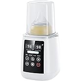 Bottle Warmer, 10-in-1 Fast Heating Bottle Warmer with Accurate Temp Control, Defrost, Sterilize, Keep Warm & Food Heating, for All Bottles, Breastmilk & Formula, with Night Light & LED Display
