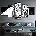 Smdoxi 5PCS Modern No Frame Canvas Painting Wall Art The Picture For Home Decoration Fantastic Wall Art (E)