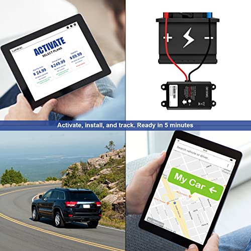 Lumitrac 2Wire BatteryMounted RealTime GPS Tracker for Cars, Trucks