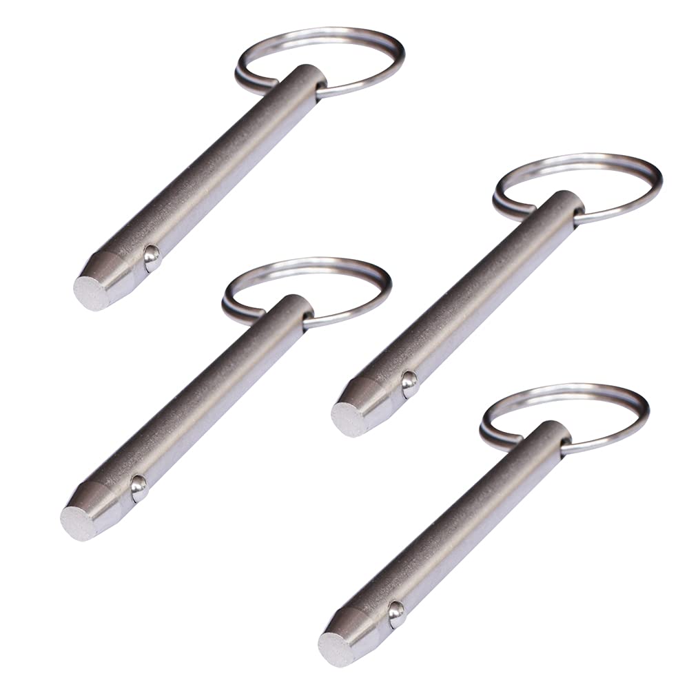 Lotatheta 4 pcs Quick Release Pins 5/16"(8mm) Diameter 316 Stainless Steel Usable Length: 2-1/4"(57mm) Total Length 3.15"(80mm) for Bimini Top Marine Hardware