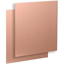 Uxney Feuille De Cuivre Pure 99,9% 50mm X 200mm X 0,8mm - Plaque Cuivre Pour Bricolage, Bijoux Et Électricité (2 Pièces)