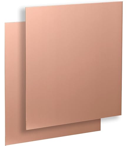 Plaque De Cuivre Pur T2 - 200x200x2mm, Feuille De Cuivre Pour Bricolage, Électricité, Décoration