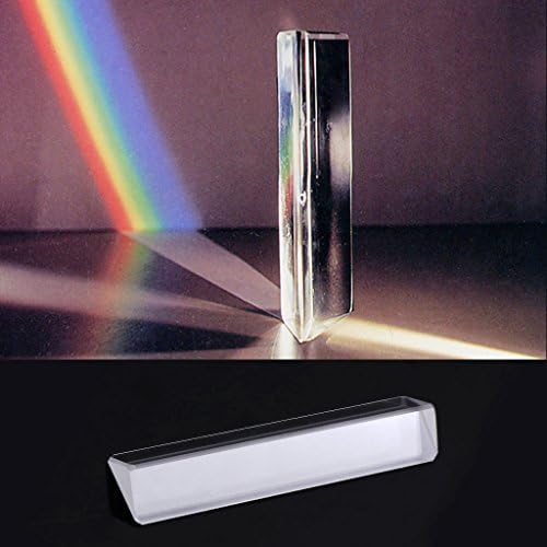 Meiqqm K9 Optical Glass Right Angle Reflecting Triangular Prism For Teaching Light Spectrum