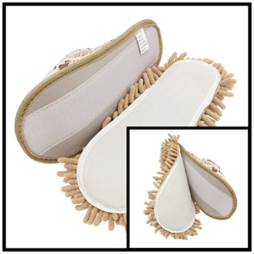 image for Selric Alphabet Letters Microfiber Chenille Washable Mop Slippers Came
