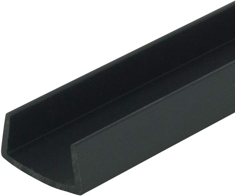 Outwater Plastics Black 3/4" Styrene Plastic U-Channel/C-Channel 72 Inch Lengths (Pack of 2)