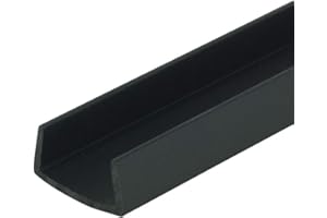 Outwater Plastics Black 3/4'' Styrene Plastic U-Channel/C-Channel 36 Inch Lengths (Pack of 4)