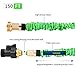 HBlife 150 ft Expandable Lawn Garden Water Hose with 8 Spray Pattern Nozzle - Triple Latex Core, Solid Metal Ends