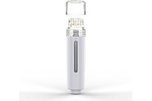 AQUAPEN AQUA STAMP 2-in-1 Titanium Derma Stamp | 0.25mm Gold Micro Needles | Manual Microneedling Tool for Face Lips Scalp Care | Portable Serum Applicator with Storage Tube