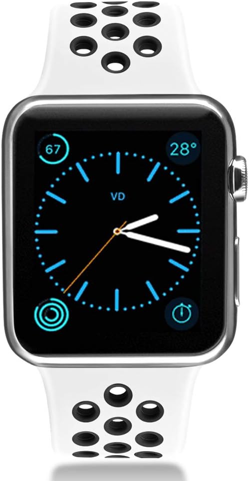 ATUP Strap Compatible with Apple Watch Strap 38mm 42mm 40mm 44mm, Soft Silicone Replacement Watchband Compatible with for iWatch Series 1/2/3/4/5