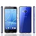 HTC U11 life Case,Yiakeng Dual Layer shockproof wallet Armor Soft glitter silicone Crystal Phone cases full cover for HTC U11 life (Clear)