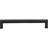 Top Knobs M1156 Nouveau III Collection 6-5/16" Square Bar Pull, Flat Black