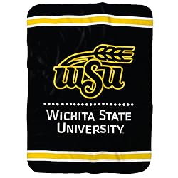 Wichita State Shockers Primary Logo Stripes Sherpa