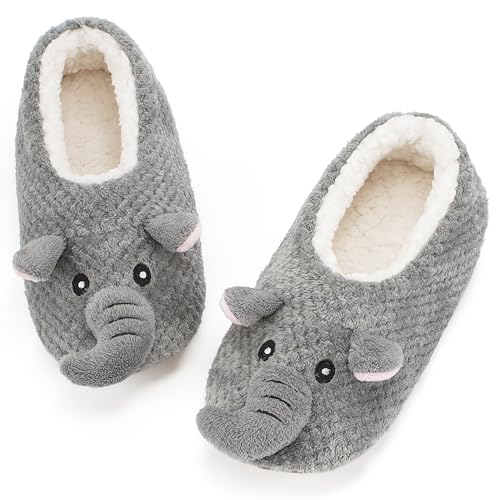 Cozylook Cute Animal Indoor Slippers for Women Kids