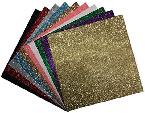 Copper Glitter Cardstock - 10 Sheets Premium Glitter Paper - Sized 12" x 12" - Perfect for Scrapbooking, Crafts, Decorations, Weddings