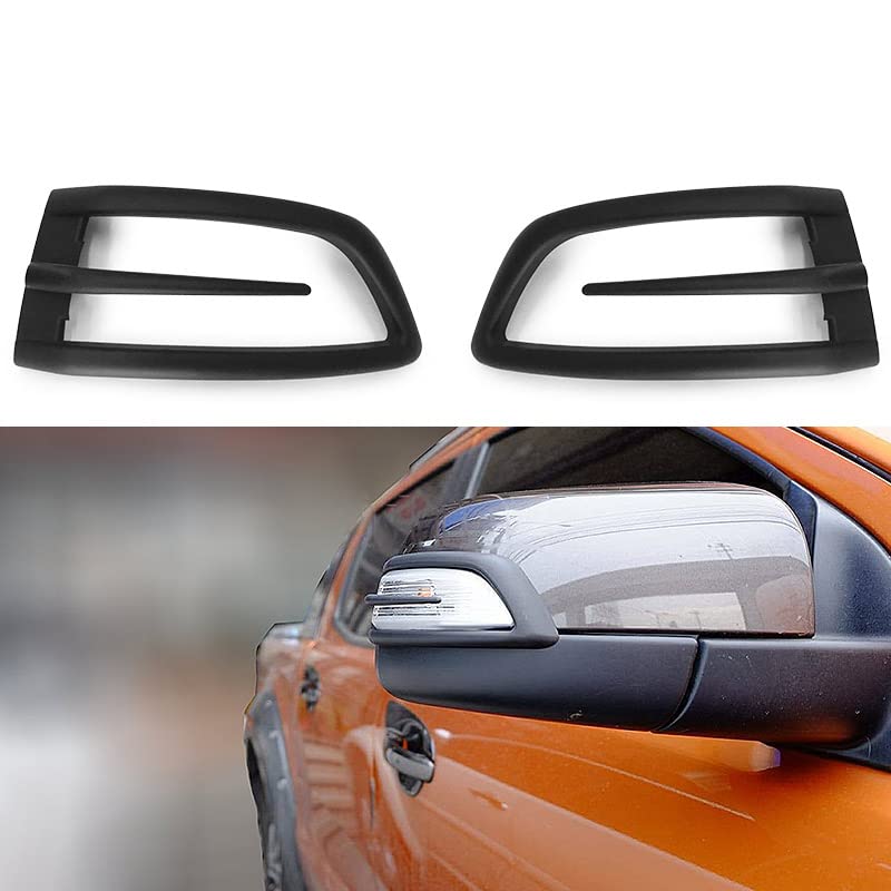 TUNEZ® Matte Black Turn Signal Indicator Side Mirror Protector Covers Guard Compatible With Ranger Raptor T6 PX MK1 MK2 MK3 XL XLT 2011-2021
