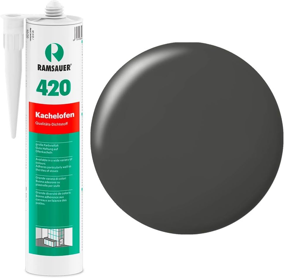 Ramsauer 420 Kachelofen Profi Acryl Dichtstoff Fur Kachelofenfugen Und Anschlussfugen 310ml Kartusche Anthrazit Amazon De Baumarkt