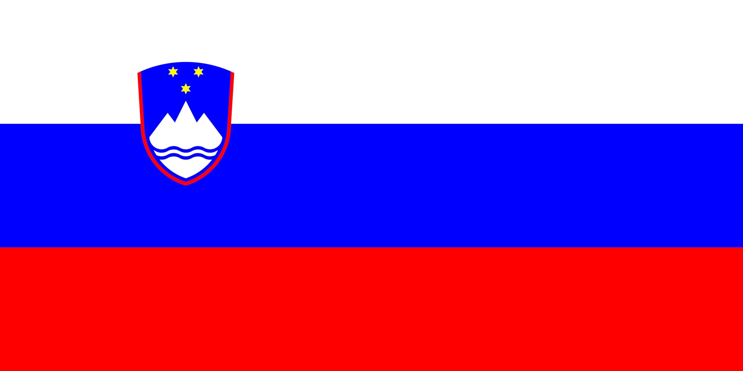 Premium Flag - 90 x 150 cm / 150 cm / 90 cm - Made of Polyester with Golden Eyelets - Durable and Weatherproof (Slovenia)