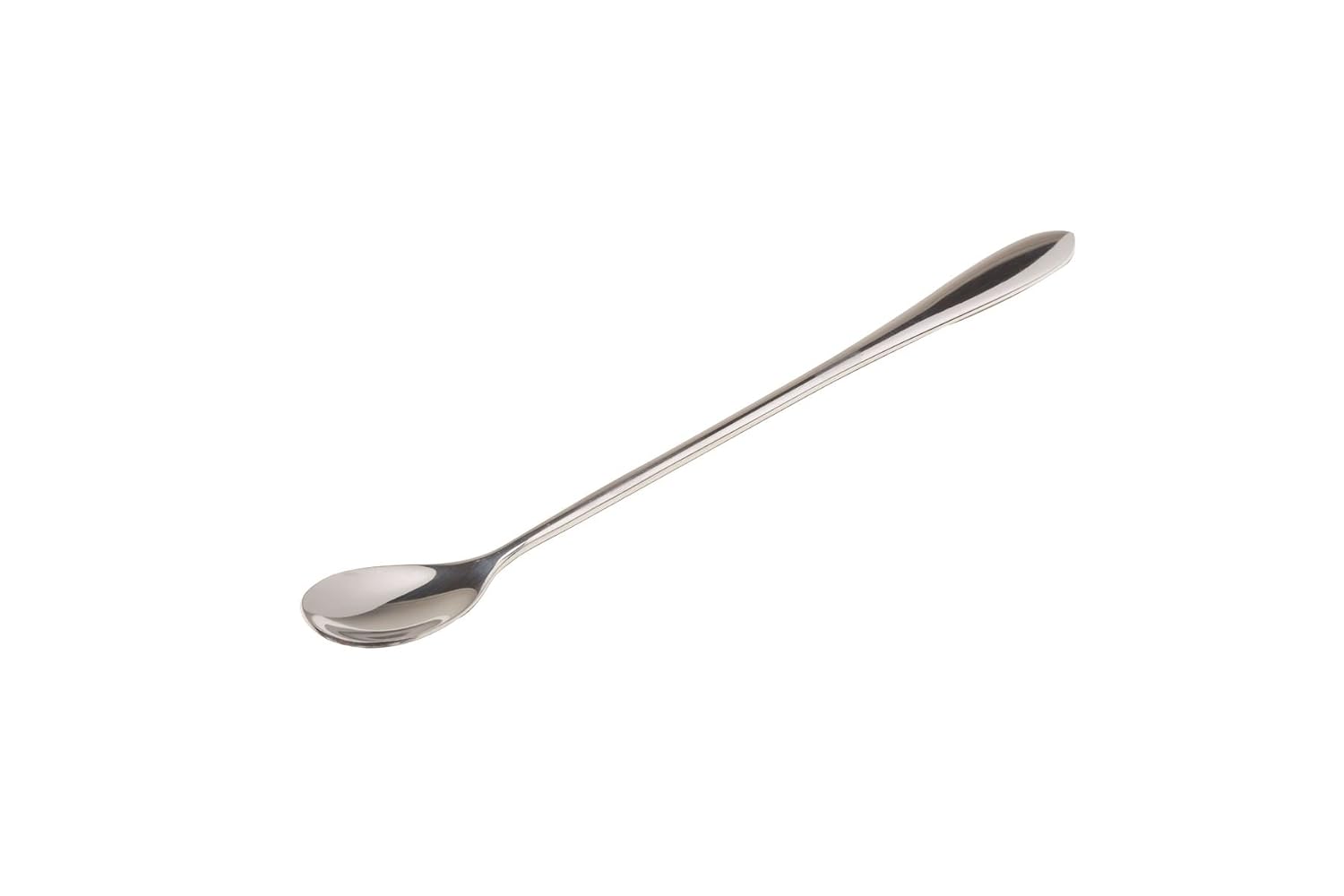 Genware NEV-LS07 Spoon, Latte 7" Polished Stainless Steel (Pack of 12), Silver
