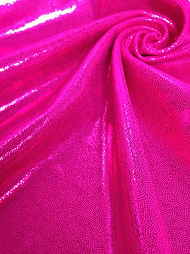 Shiny Finger Foil 4-Way Stretch Heavy Nylon Spandex Fabric (Fuchsia)