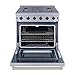 Thor Kitchen LRG3001U Freestanding Style Gas Range with 4.55 Cubic Feet Oven, 5 Burners, Convection Fan, 30- Inch