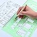 Boao 9 Pieces Geometric Drawing Templates Clear Green Building Formwork Stencils Plastic Measuring Rulers for Building and Studying