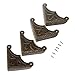 dophee Antique Brass Jewelry Box Corner Cover, Decorative Chest Table Desk Photo Frame Panal Corner Protector Guard Edge Cover, 2.2