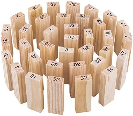 Amoebak 54-pieces Educational Durable Hardwood Timber Wooden Building Blocks Stacking Game, Magic Tumbling Tower Games For Kids