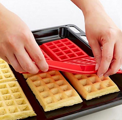 Jeeke Reusable Waffle Molds - Silicone Baking Mold Pan - DIY Nonstick Cake Chocolate Mold