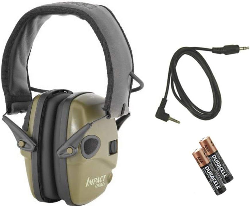 Howard Leight by Honeywell R-01526-PK2 2-Pack Impact Sport Sound Amplification Electronic Earmuff, Classic Green (R-01526-PK2), Classic Green,Green 2-pack: Home Improvement