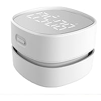 ODISTAR Desk Vacuum Cleaner,Mini Table dust Sweeper Energy with Digital Timer,Endurance up to 400 mins,360º Rotatable Design 