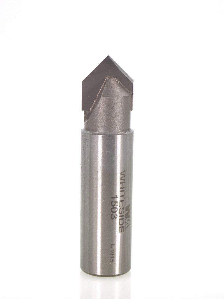 Whiteside Router Bits 1503 V-Groove Bit with 90-Degree 1/2-Inch Cutting Diameter and 1/4-Inch Point Length