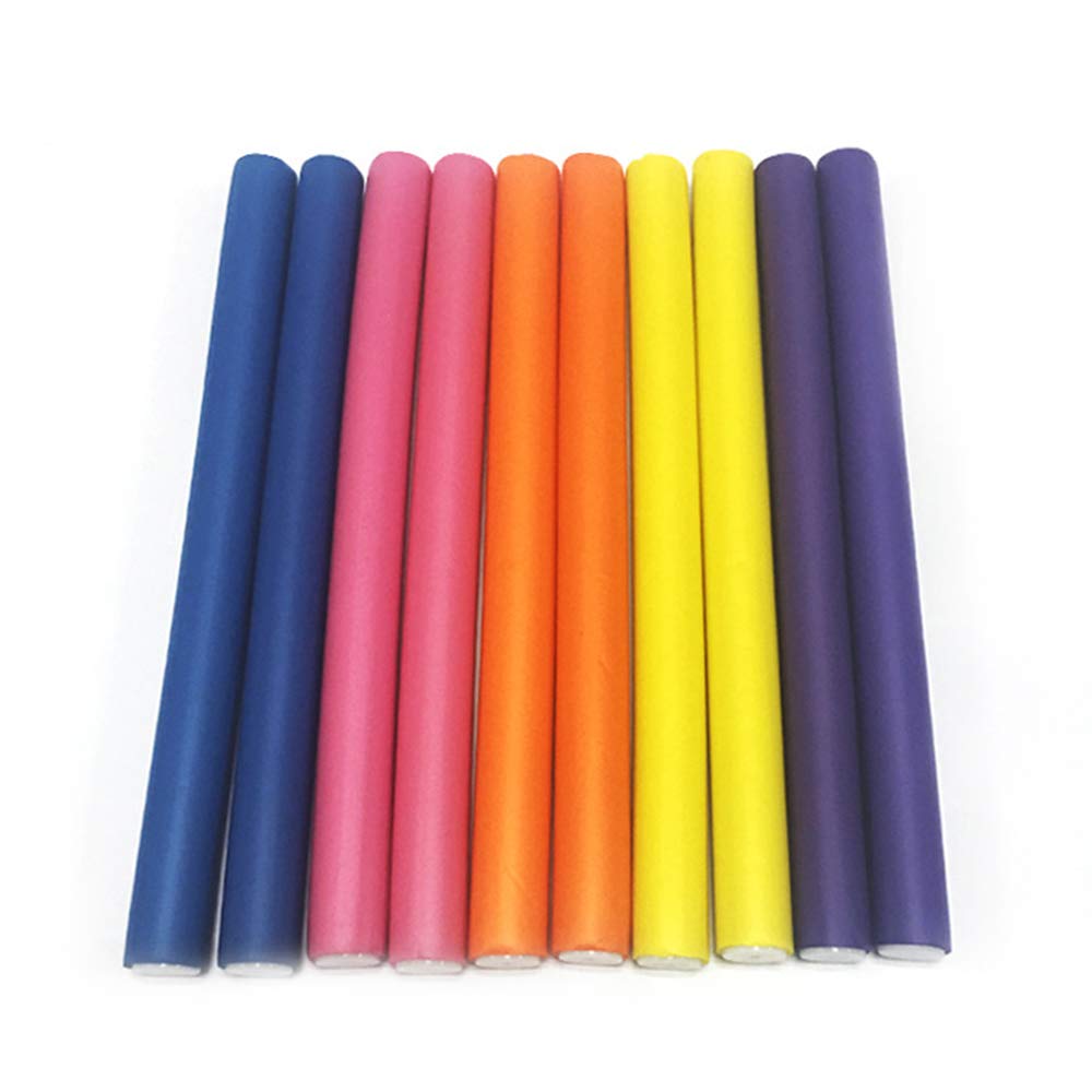 10 Piece Heatless Curls Hair Curlers No Heat Hair Rollers Flexible Foam Curlers Rods Hair Styling Curling Sticks for Hair Salon or DIY, Styling Hairdressing Rollers