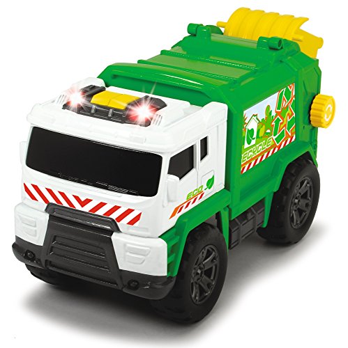 Dickie Toys 203304013 - Action Series Garbage Truck, Müllwagen, Müllauto mit Motor, mit Licht- und Soundfunktion, 20cm – Bild 6