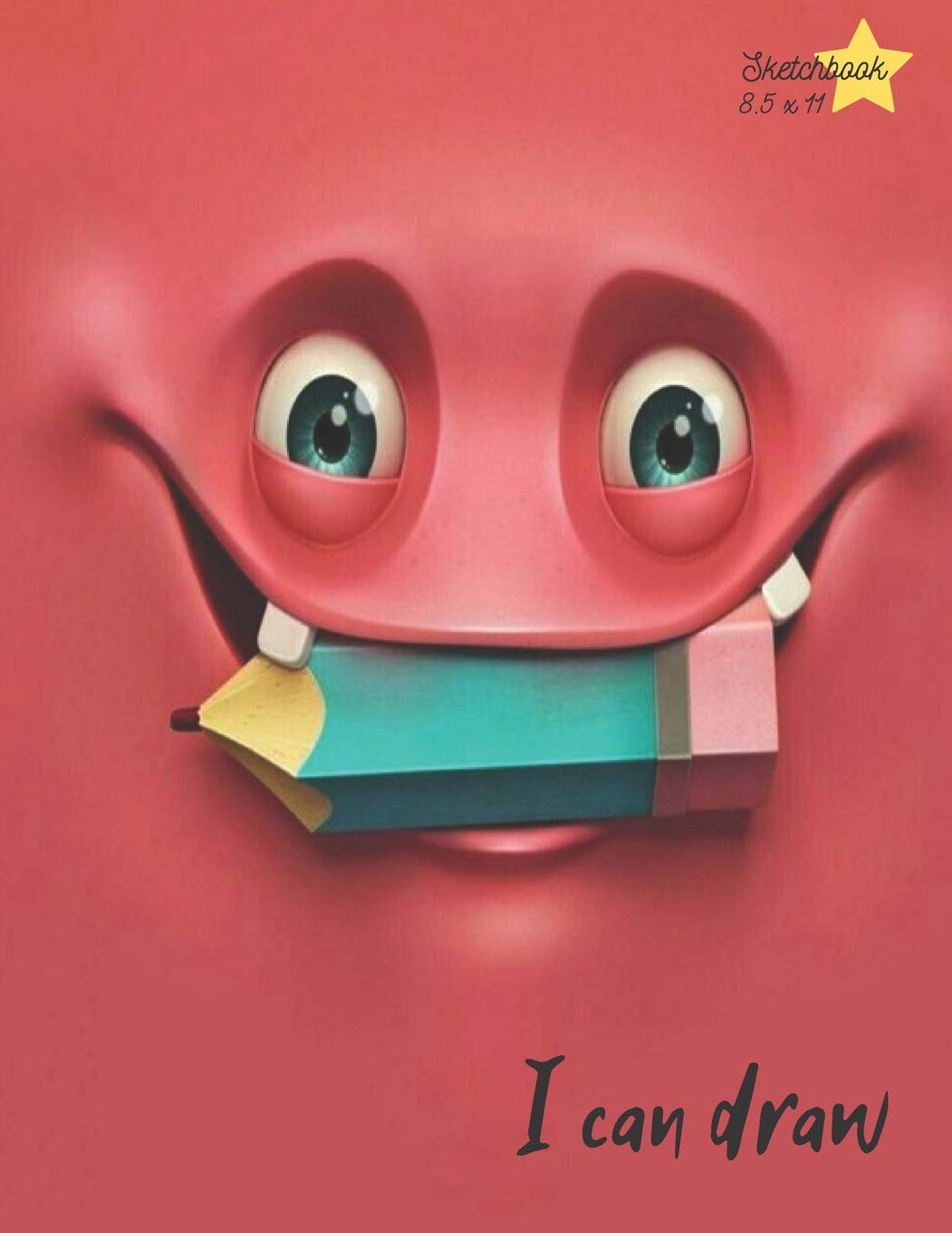 I Can Draw Sketchbook Notebook Blank Journal For Drawing Kids Teen Girls Boys Toddler Pencil Sketch Book Non Spiral Notebooks No Lined Red For School A5