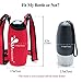 Vivaglory Insulated Neoprene Water Bottle Holder Sling with Wide Adjustable Shoulder Strap, Great for Stainless Steel and Plastic Bottles, Sport and Energy Drinks