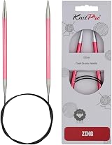 KnitPro Zing Fixed Circular Needles 40inch 100cm 6.50mm
