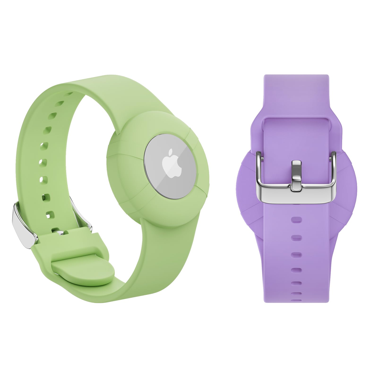 Tuocal 2 Pack Wristband Compatible for Apple Kid Adult, Adjustable Anti Lost GPS Wristband Silicone Straps Replacement Band Protective Cover Case for Kids Toddler Baby Children Elders