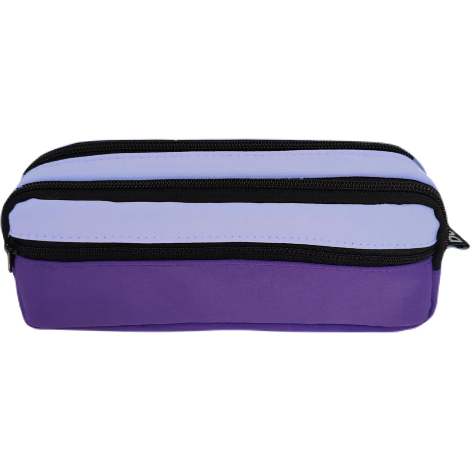 Dohe - Triple Pencil Case - 3 Compartments, Multipurpose, Dimensions 21x6x9 cm, Zippered Closure, Made of Durable Polyester - DUO