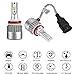 H8/H9/H11 LED Headlight Bulbs Conversion Kit 72W 7600LM 6000K Cool White for Car Halogen HID Xenon Replacement, Clear Bright Arc-Beam of Auto Headlamp W/ All-in-one Design-3 Yr Warranty(2PCS)