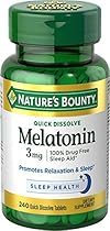 Nature's Bounty Melatonin 3 mg, 240 Quick Dissolve Tablets