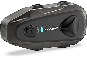 EJEAS E1 Motorcycle Helmet Bluetooth Headset, Bluetooth 5.3 Helmet Speaker with Noise Reduction and IP65 Waterproof, Voice Assistant for Single Rider Use