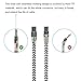 OKRAY 3 Pack Micro USB Cable Android Charger 10Ft Braided Tangle-Free Micro USB 2.0 Charging Cable Sync Cord Compatible with Galaxy S7 S6 Edge J7, HTC, LG G3 G4, Sony, Nokia (Blue Orange Purple)