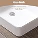 Mecor 24'' X 16'' Rectangle Bathroom Vessel Sink Vessel Basin with Pop Up Drain,White Ceramic