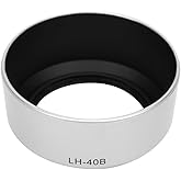ASHATA LH-40B Camera Lens Hood,Portable Plastic Sun Shade,Professional Replacement Lens Hood Shade Accessory for M. 45mm f1.8. (Silver)